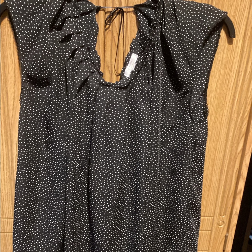 LC Lauren Conrad Black Dress with White Dots